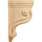 Ekena Millwork 3 3/8"W x 6 1/2"D x 10 1/2"H Boston Traditional Scroll Corbel, Red Oak COR03X06X10TSRO - alternate 3